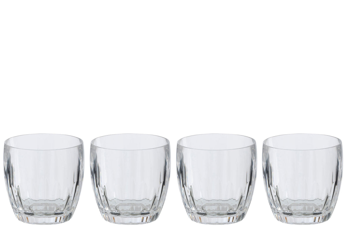 J-Line verres à eau 43,2 cl en acrylique transparent – 4 pièces