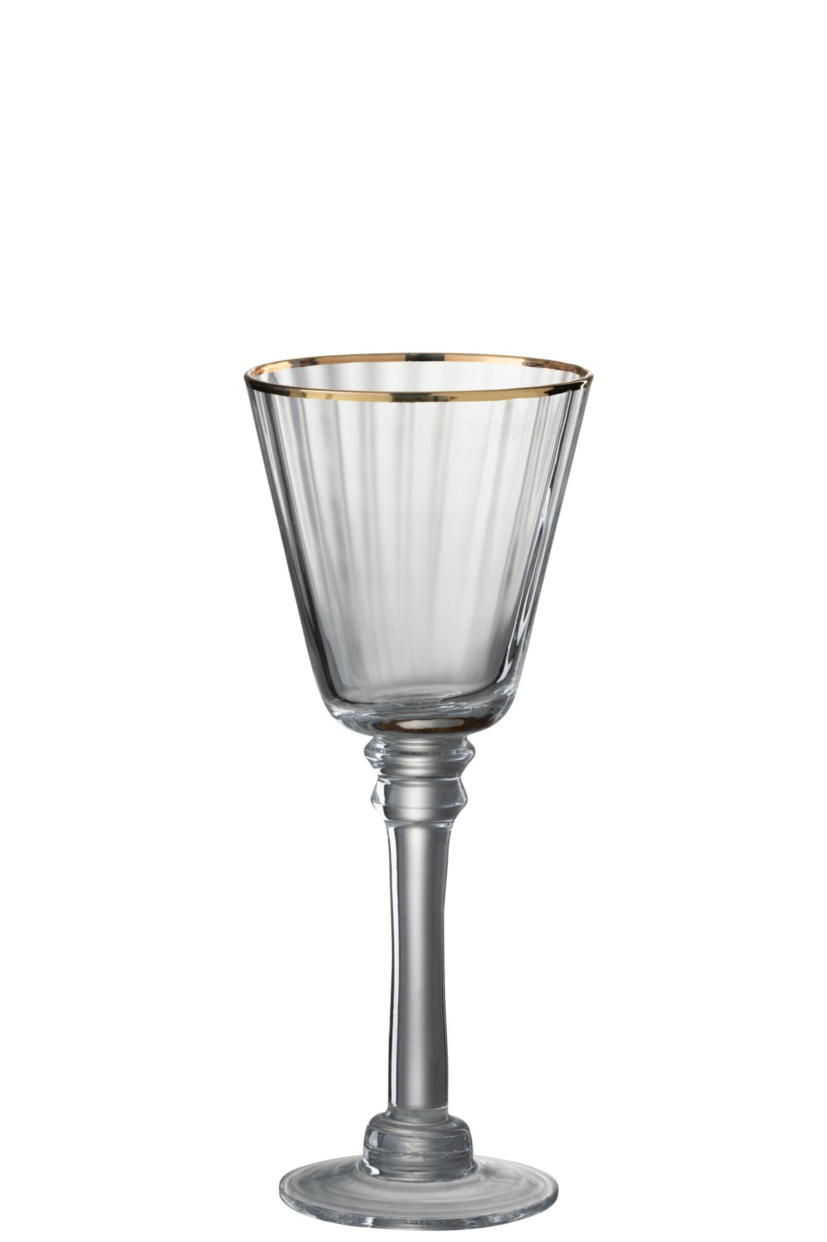 J-Line Verre à vin blanc 20 cl à bord doré Transparent/Or