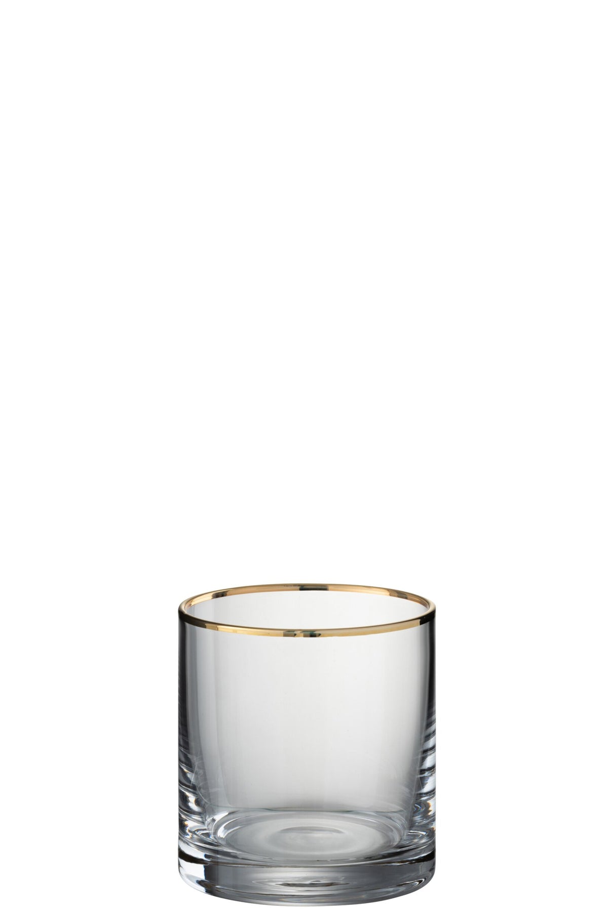 J-Line verre à eau 35 cl cylindrique à bord doré transparent/doré