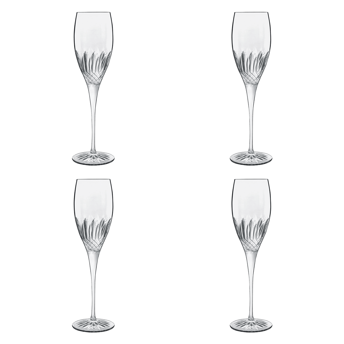 Luigi Bormioli Diamante Champagneglas / Flute 22 Cl - 4 Stuks - Glazen.nl