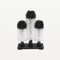 Bar Professional Ensemble de 3 brosses à verres avec socle 18x25 cm