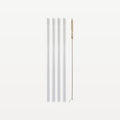 Pailles en verre professionnelles pour bar de 20 cm avec brosse de nettoyage – 4 pièces