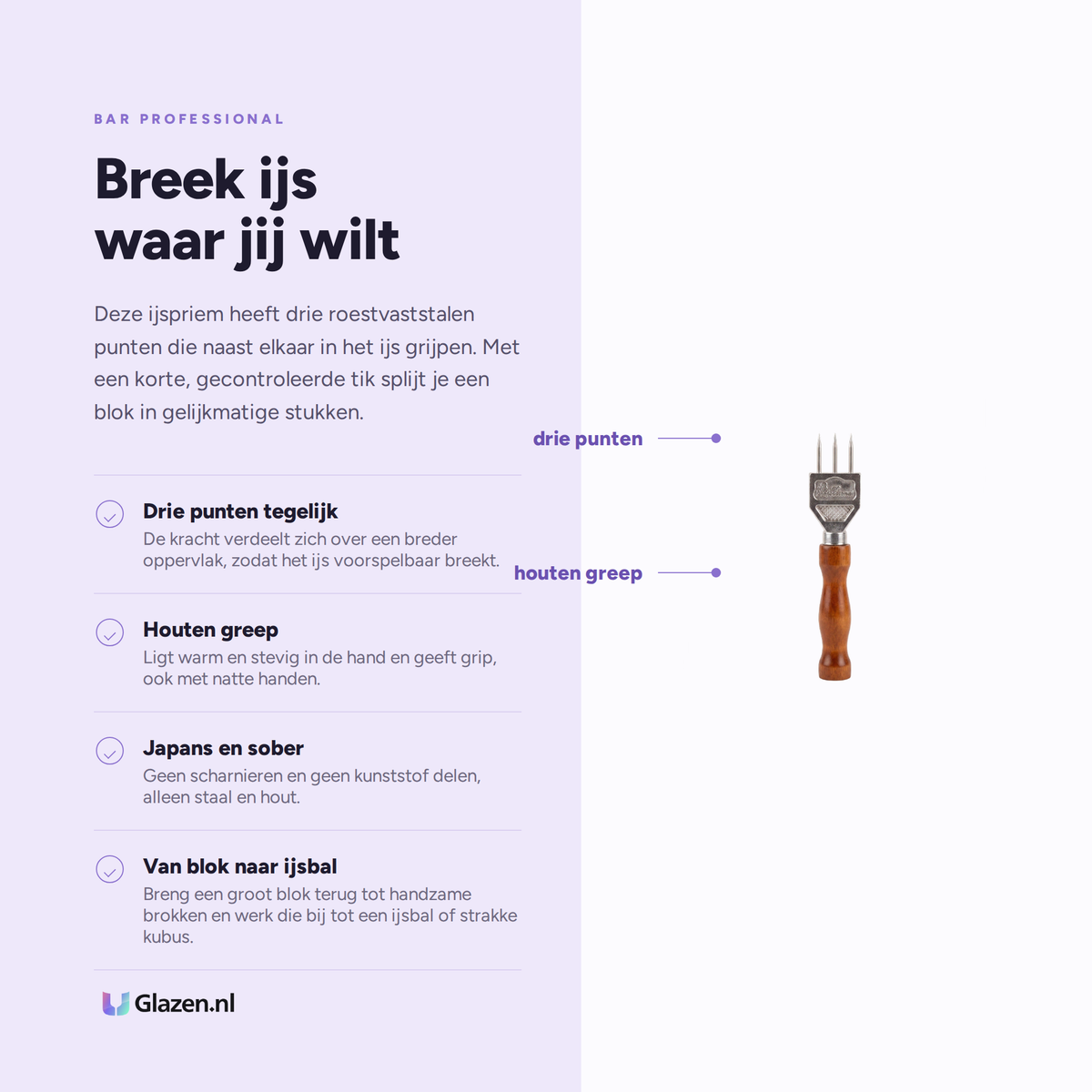 Bar Professional IJspriem 3-Punts eigenschappen - Glazen.nl