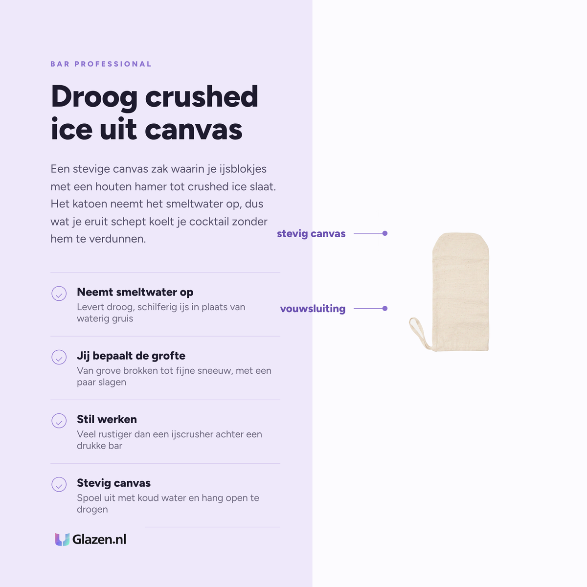 Eigenschappen van Bar Professional Lewis Bag IJszak Canvas