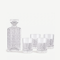 Luigi Bormioli Mixology carafe à whisky 75 Cl - 4X tumbler D.O.F. 38 Cl - 5 pièces
