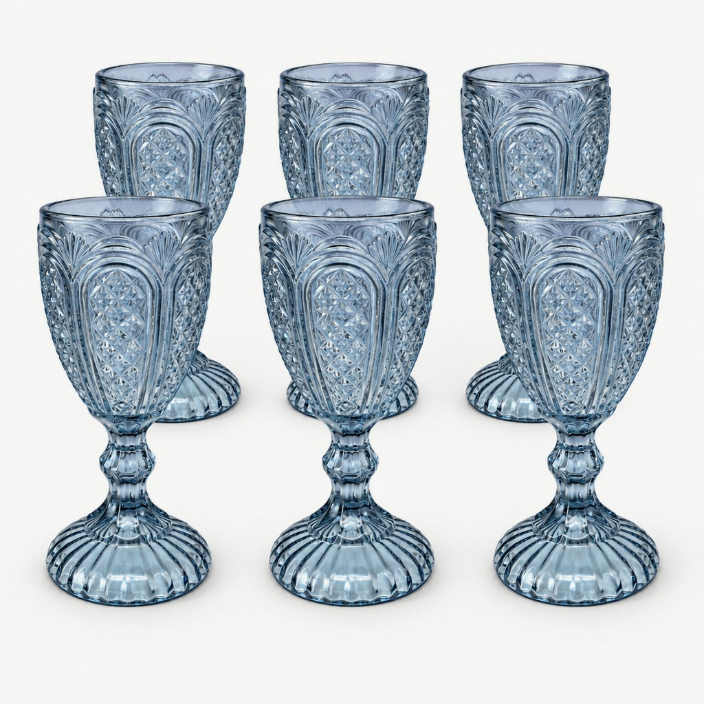 Fortessa Carousel Allround Glas 30,5 cl Dusky Blauw - 6 Stuks set