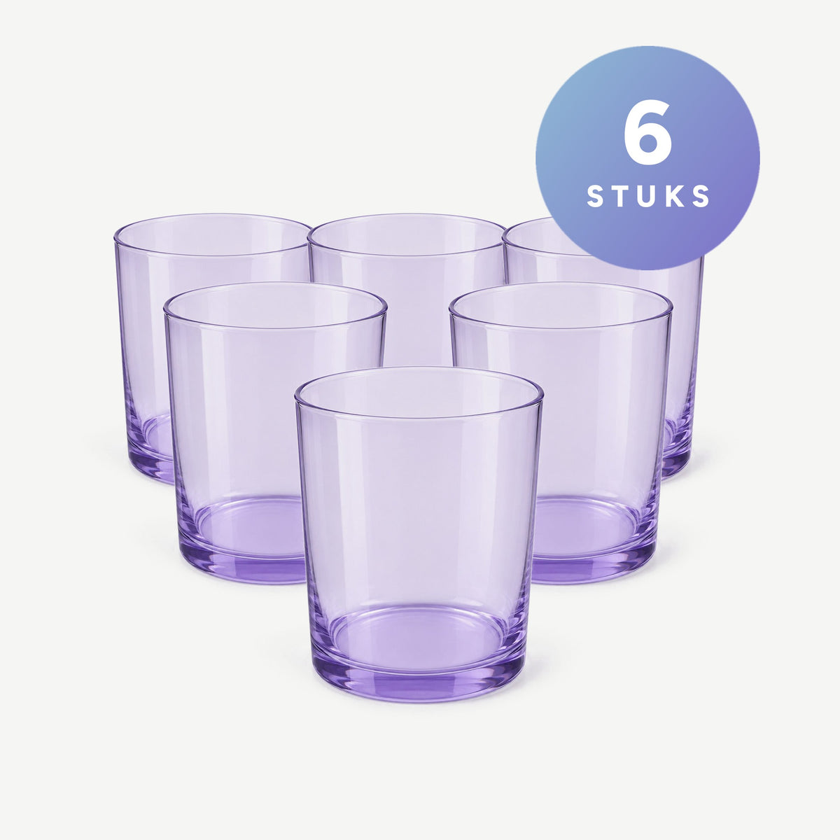Onis Cidra old fashioned glas 39 cl lichtpaars, set van 6 stuks