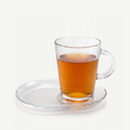 Pasabahce Tribeca verre à thé 40 Cl et soucoupe ovale 13 x 18,5 - 2 pièces