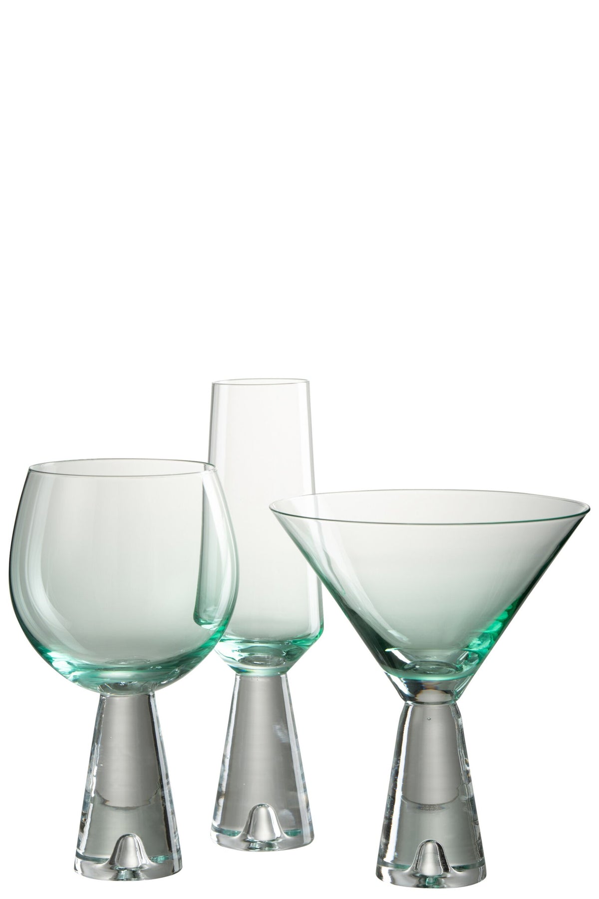 J-Line Lewis verre à cocktail 35 cl transparent/bleu azur
