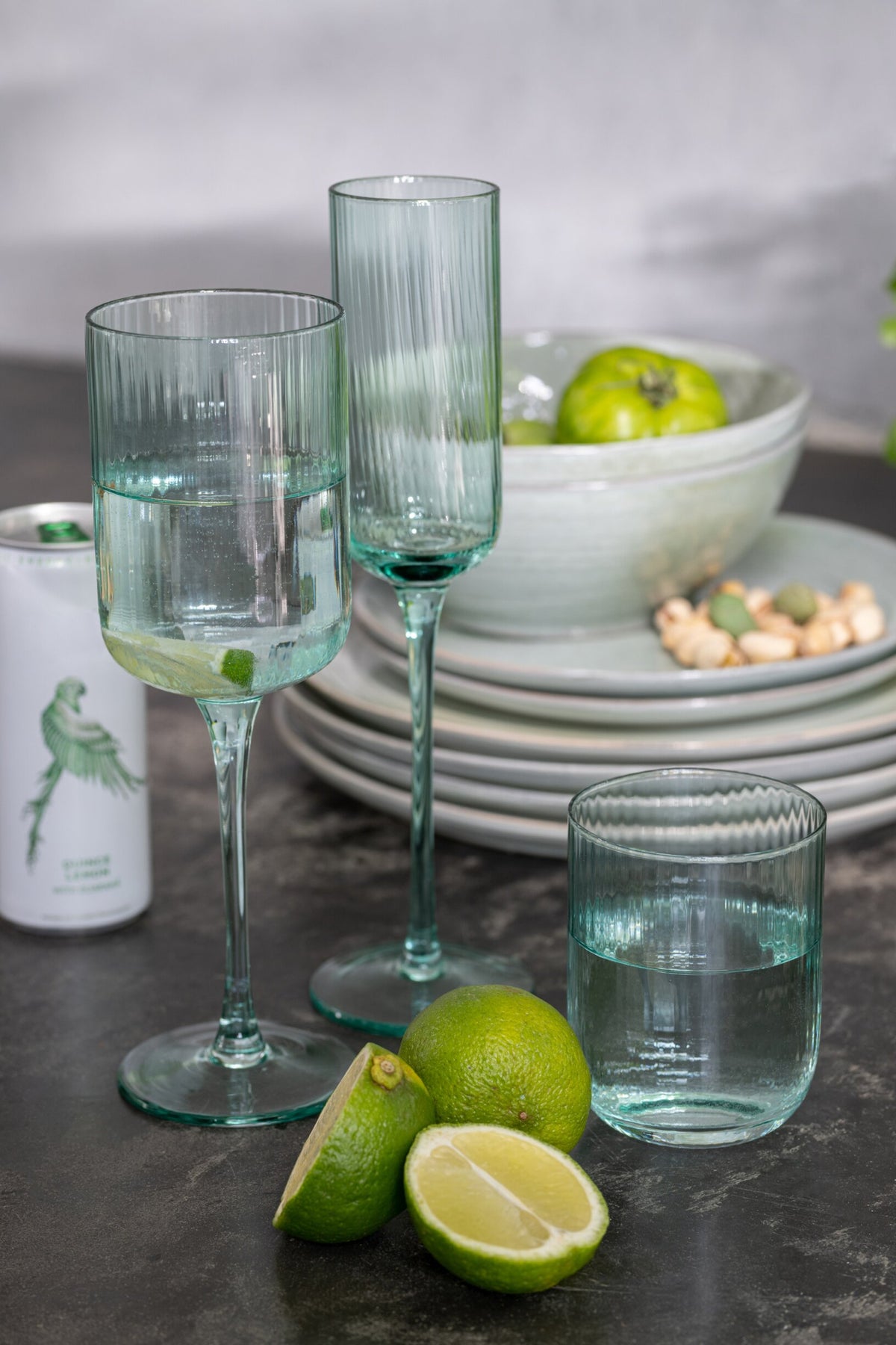 J-Line Ralph Verre à vin 37 Cl menthe