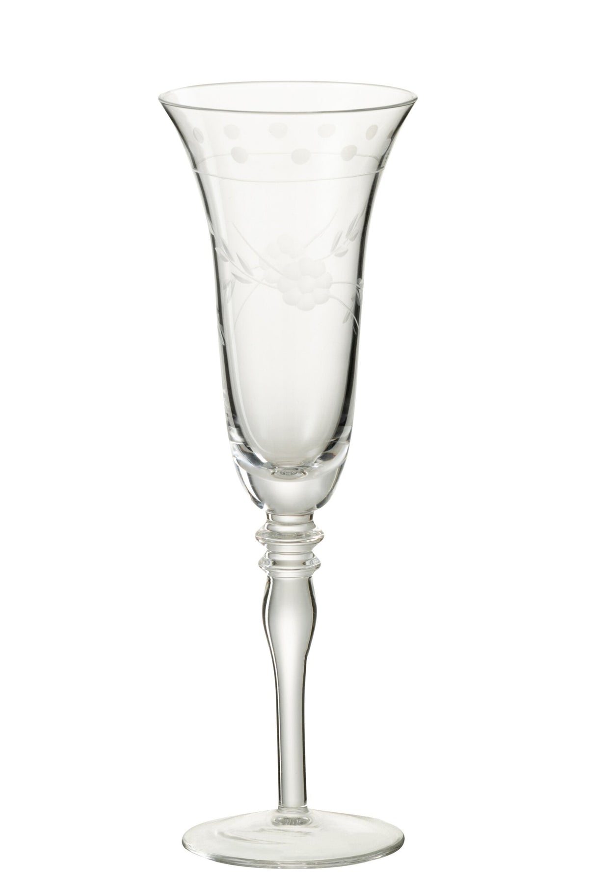 J-Line Engraved Transparent Champagne Glass