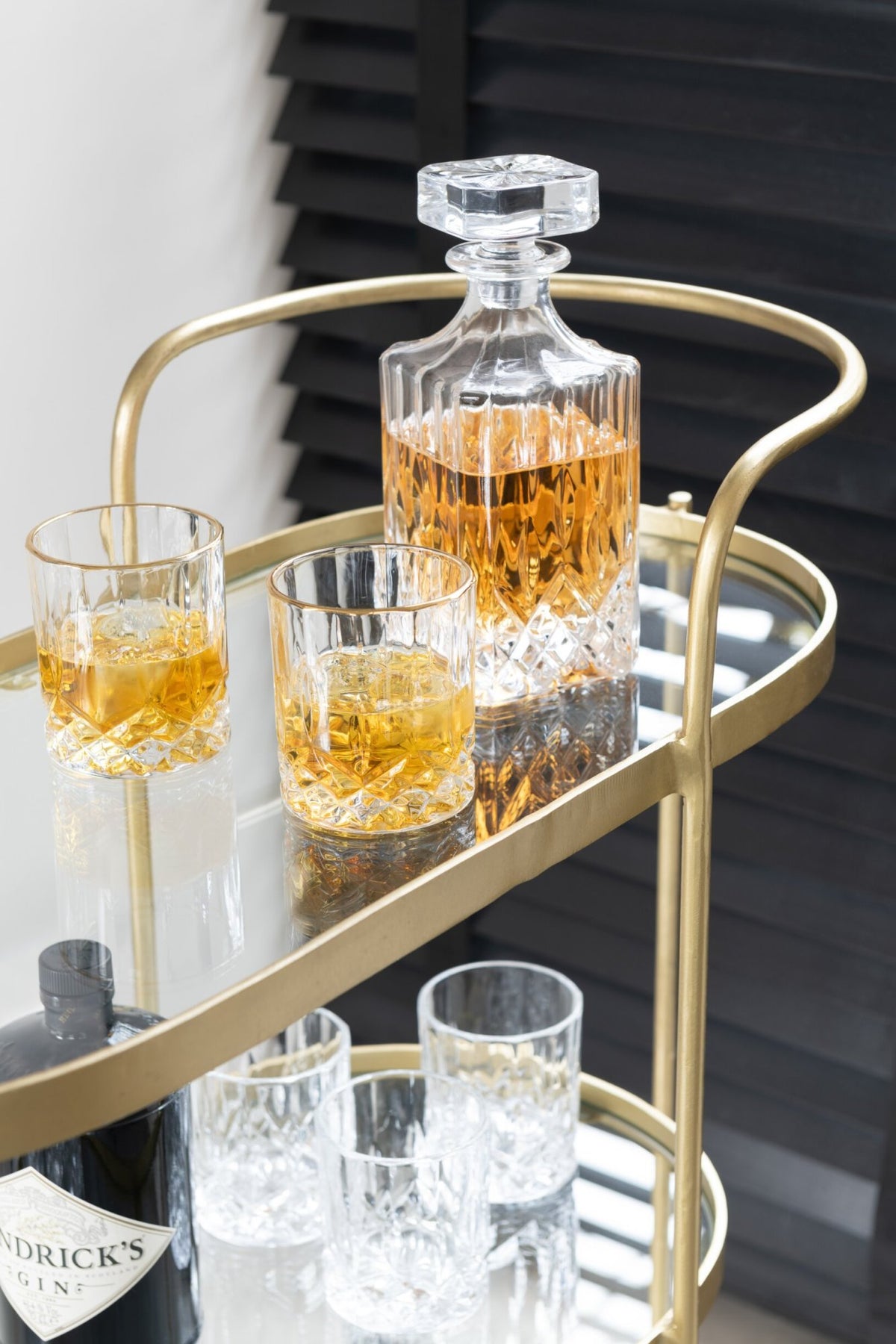J-Line verre à eau 32 cl doré/transparent