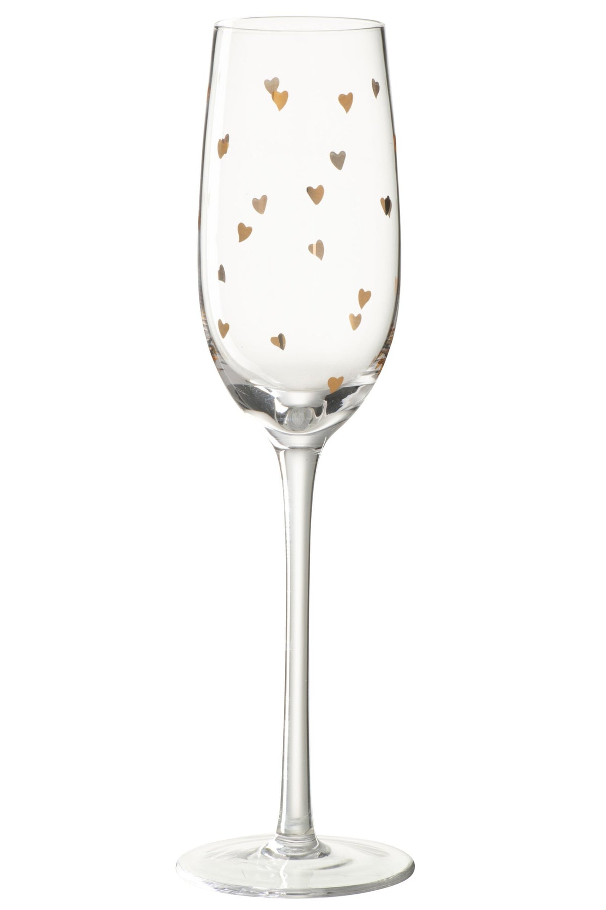 J-Line Verre à champagne 22 cl Cœur Transparent/Doré