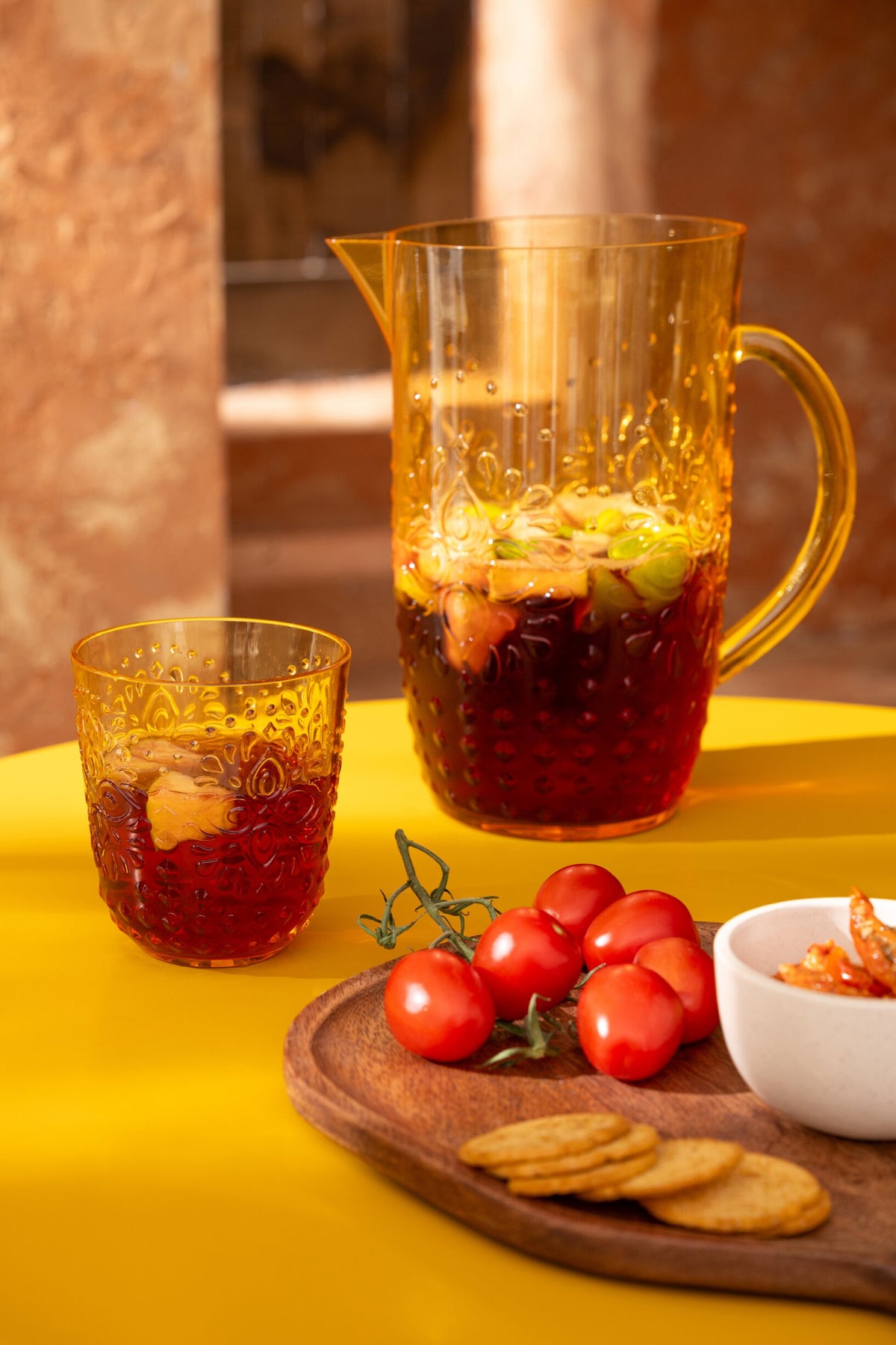 J-Line Verre à eau 47,3 cl incassable jaune - 6 pièces