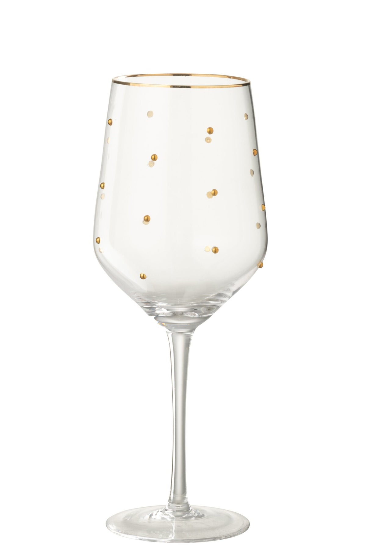 J-Line verre à vin 55 cl à pois transparent/doré