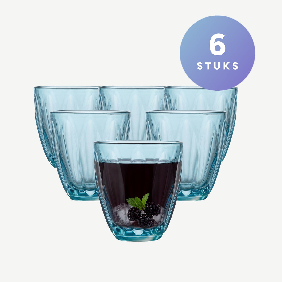 La Rochère Lily Tumbler 25 Cl Blauw, set van 6 stuks