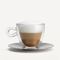 Luigi Bormioli Thermic Glass coffee glass 30 Cl with stainless steel saucer - 2 pieces
