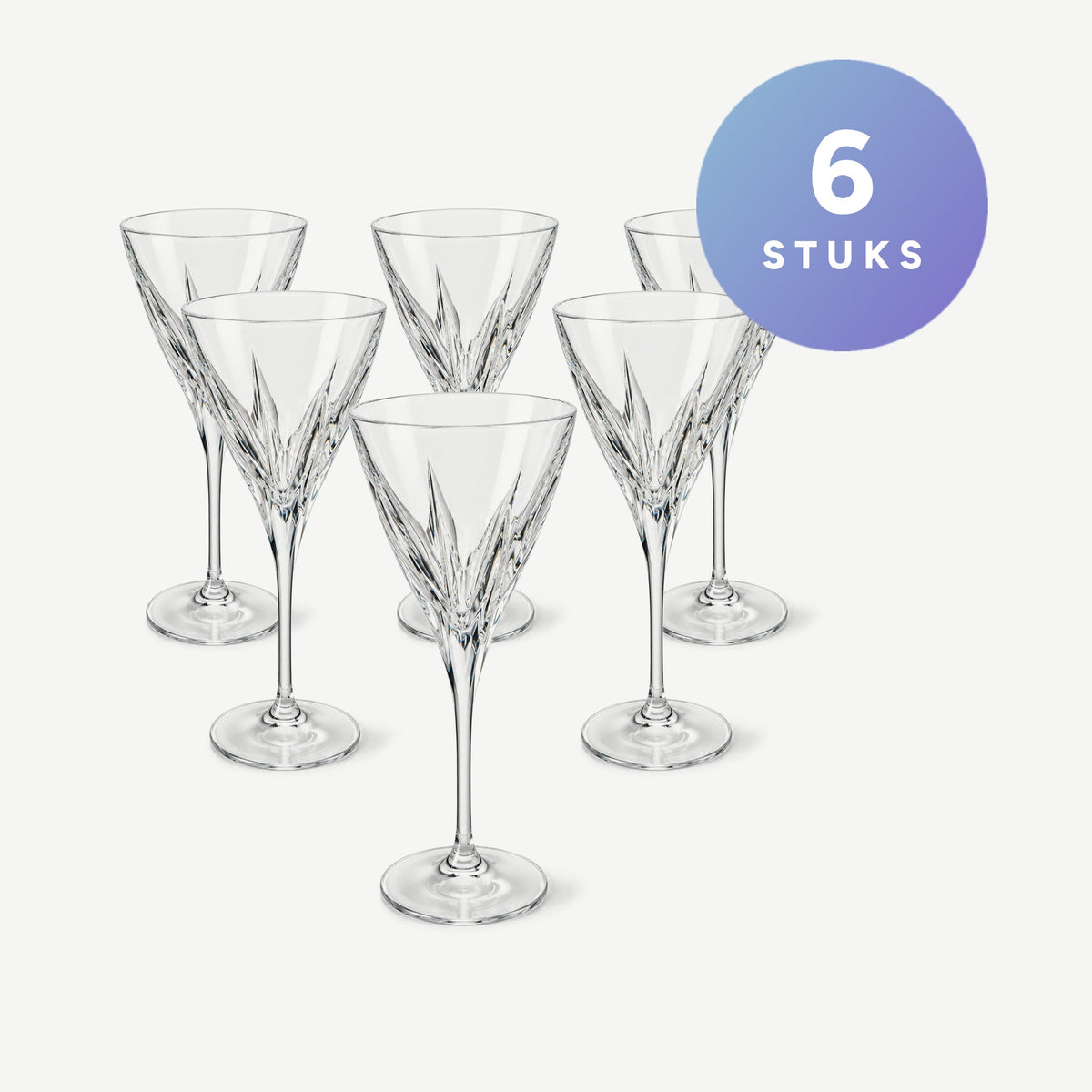 RCR Fusion wijnglas 25 cl transparant, set van 6 stuks
